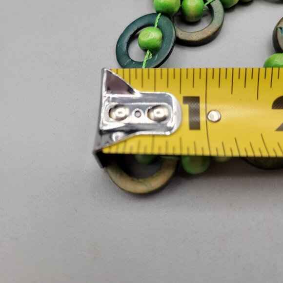 Coconut Circles and Wooden Beaded Necklace 56 Inch Long - Picture 5 of 5